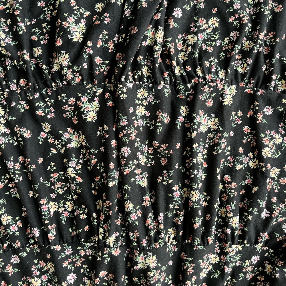 NO BOUNDARIES Floral Black Dress V-Neck Flutter Sleeves Size XXL - Picture 6 of 6